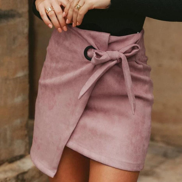 Fashion Solid Color Bag Hip Skirt