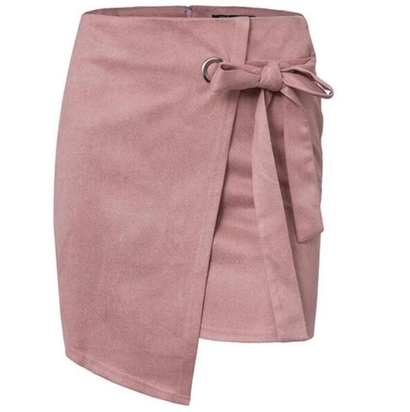 Fashion Solid Color Bag Hip Skirt