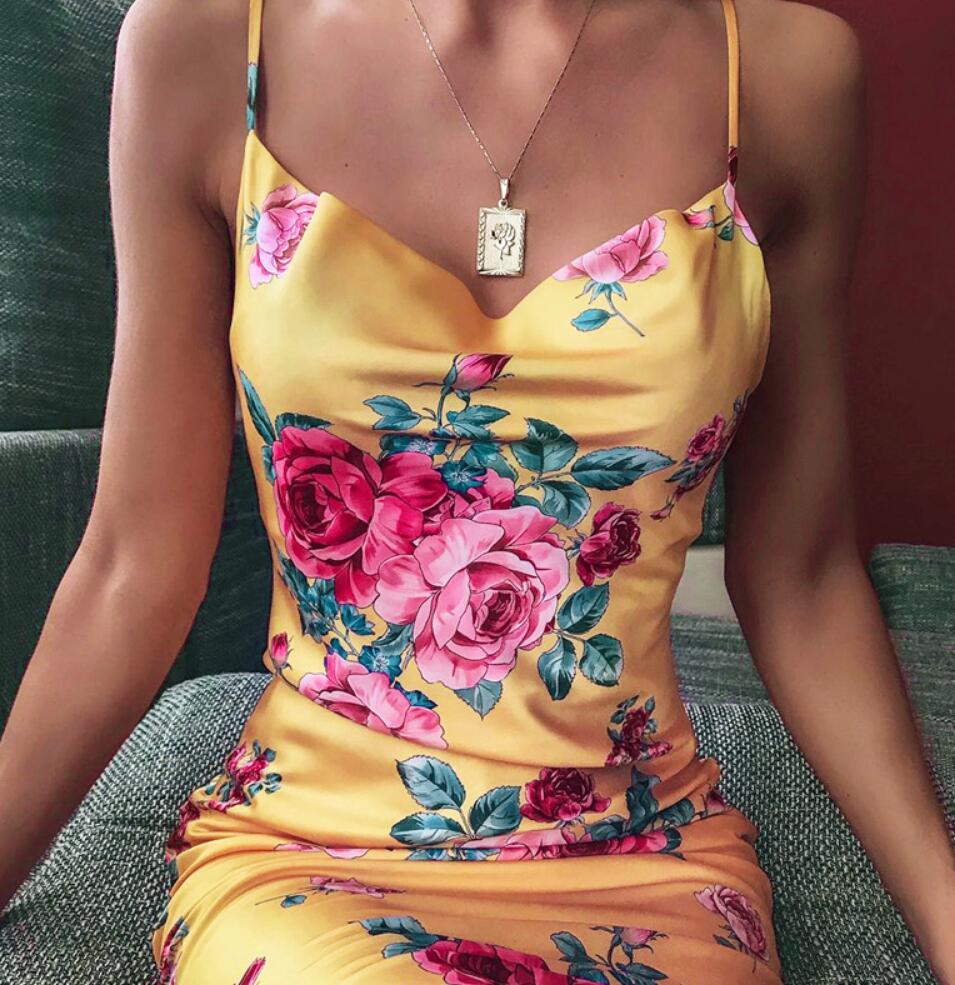 Women's Sexy Print Sling Dress