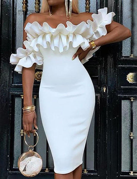 Sexy Off Shoulder White Dress