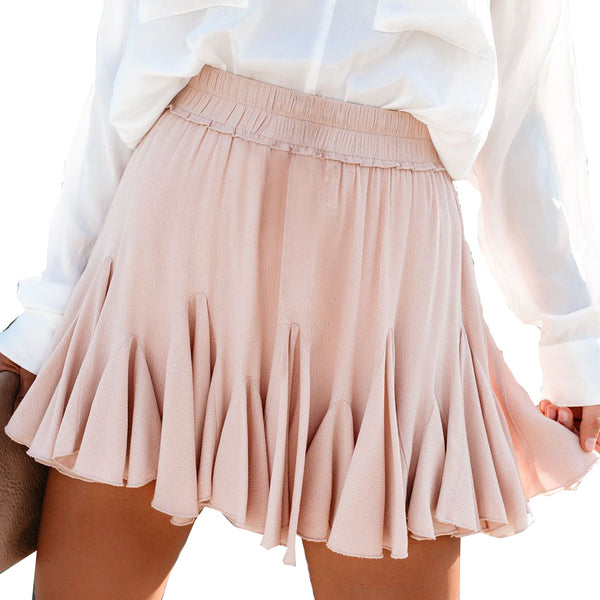 Fashion Pleated Chiffon Mini Skirt