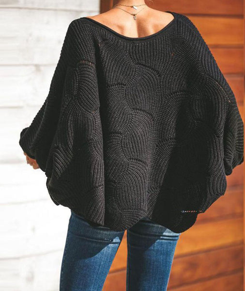 Women's Loose Hollow Knit Sweater
