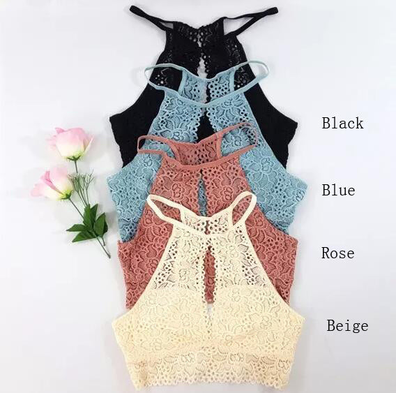 Sexy Women Lace Perspective Vest Top