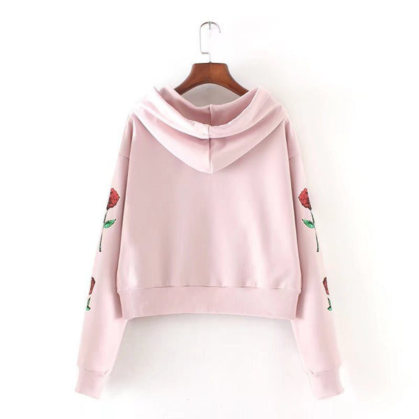Fashion Sequined Long-Sleeved Hooded Sweater