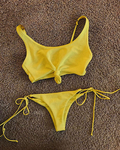 Sexy Solid color Bikini Set Swimsuit