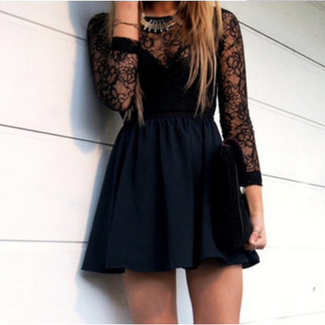 SEXY LACE HOLLOW OUT DRESS