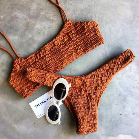 Sexy triangular bikini swimsuit