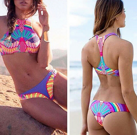 Sexy Fashion Printing Bikini Swimsuit