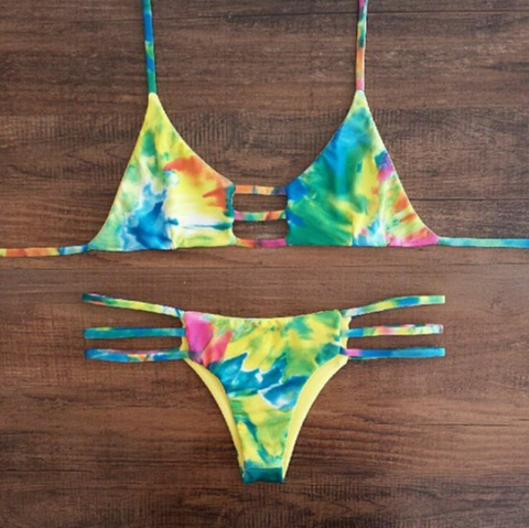 PRINTING SPLIT BIKINI