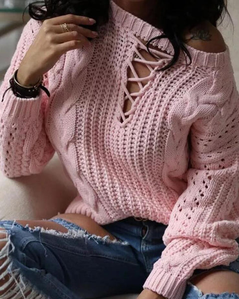Hollow Sexy Knitted Sweater
