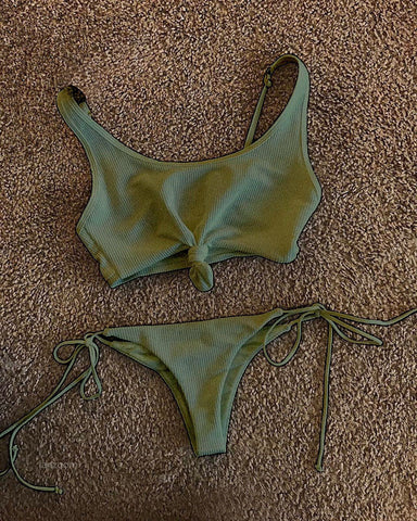 Solid Color Sexy Two-Piece Swimwear