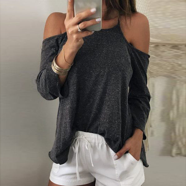 Womens Sexy Sling Backless Top T-shirt