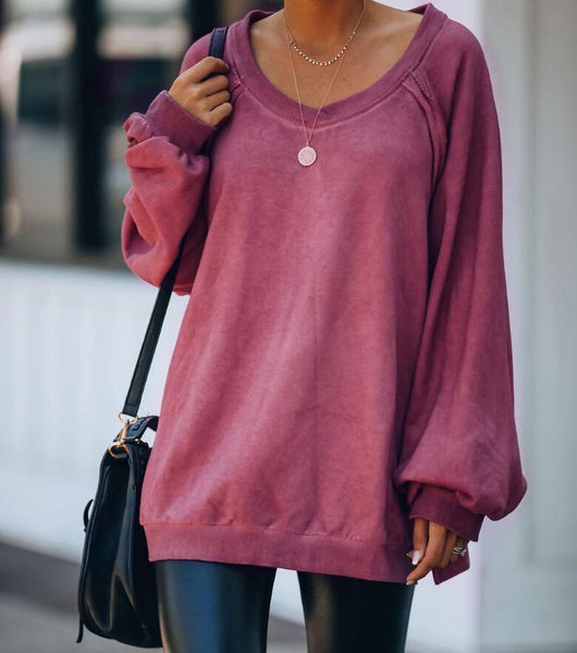 Loose Hollow Backless Sweater