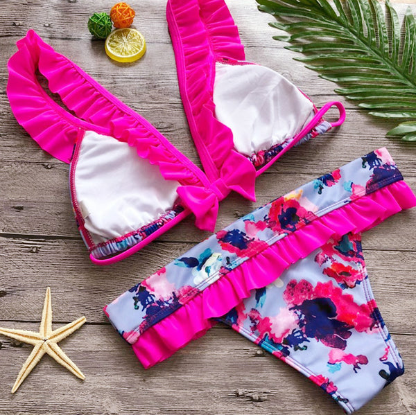 Sexy Summer Swimsuit Print Bikini Set Swimwear