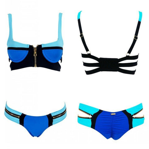 FASHION ZIPPER BIKINI