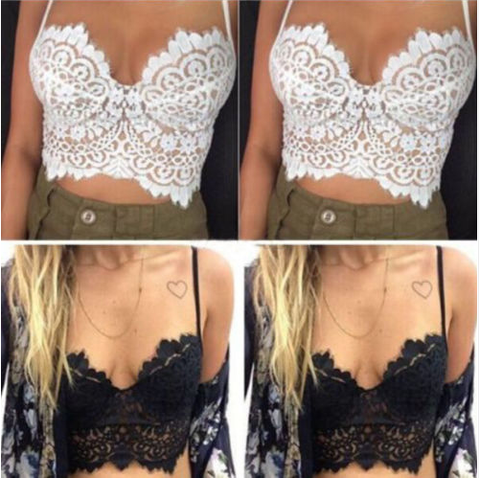 SEXY LACE SLEEVELESS CAMISOLE SHIRT