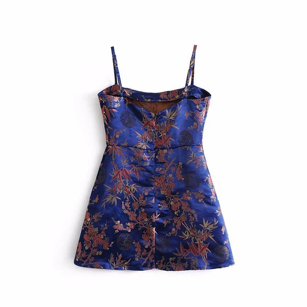 Womens Sling Embroidered Sling Dress