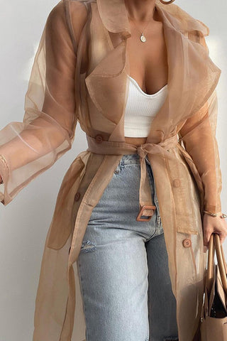 Solid Color Loose Cardigan Long Sleeves Blouse Coat