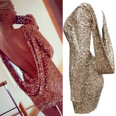 BACKLESS SEQUINED DRESSES